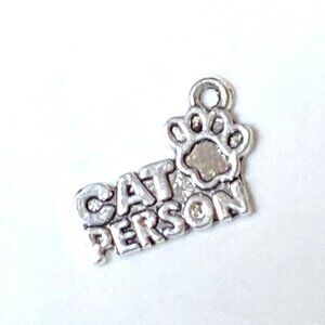 3/10$, Silver Cat Person with Paw Print Charm for Jewelry Making, DIY Projects